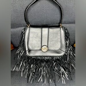 NWOT MICHAEL KORS Lillie Medium Fringed Leather Shoulder Bag